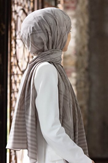 Vissona Luxury Medina Stone Color Women's Silk - 90x90 Shawl