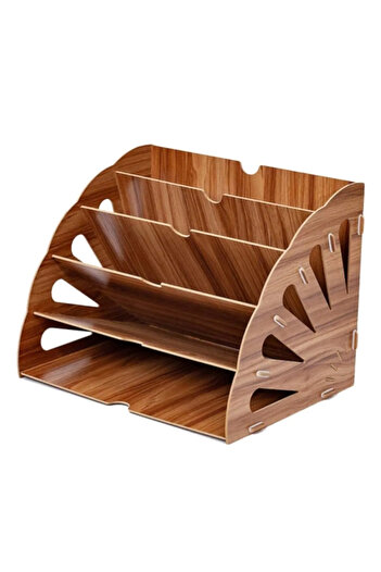kutuTR Document Rack File Organizer - Wooden Decorative