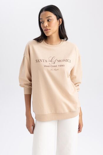 DeFacto Φούτερ Crew Neck Oversize - B1713ax23au