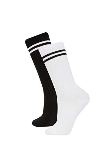DeFacto Set of 2 Cotton Long Socks for Girls - Z3236a6ns