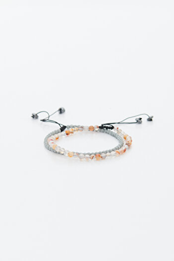 ALTINYILDIZ CLASSICS Men's Beige Natural Stone Bracelet