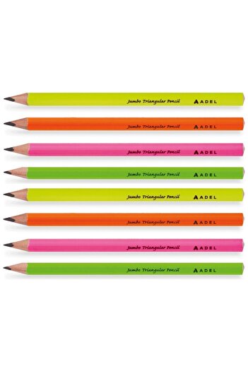 ADEL OYUNCAK Adel Jumbo Triangle Pencil 8 Pack (2063140108)