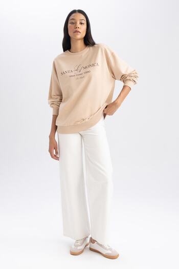 DeFacto Φούτερ Crew Neck Oversize - B1713ax23au