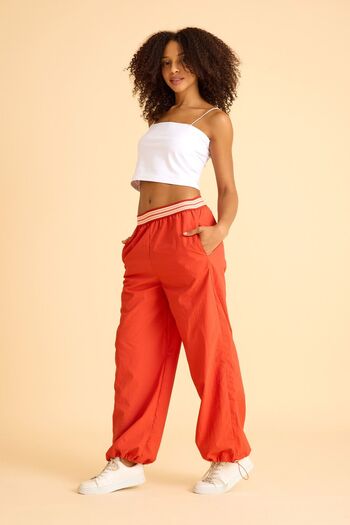 Joshs Palazzo Women's Parachute Pants with Pockets and Adjustable Legs