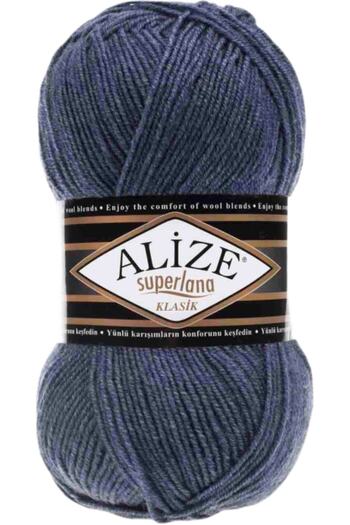 Alize Superlana Denim MElange - Classic Hand Knitting, Thread Yarn and Wool Color Code: 203