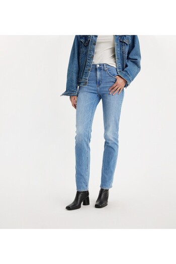 Levi's Velikost 740 - Vysoký límec a barva Jednobarevný střih Indigo - Preventivní textura