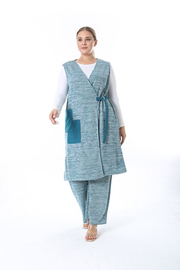 XL Modam Xlmodam Women's - Plus Size Vest and Trousers Set, Thessaloniki Fabric