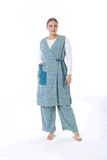 XL Modam Xlmodam Women's - Plus Size Vest and Trousers Set, Thessaloniki Fabric
