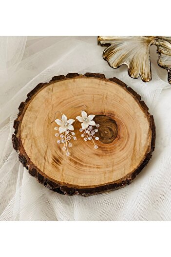 ASİMEL TAÇ & TASARIM Earrings Flower Earrings Crystal Design