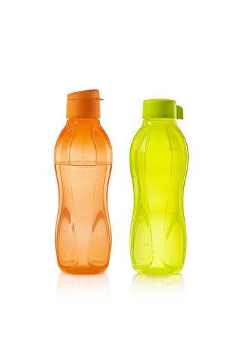 Tupperware Eco+ Bottle Water Bottle Lemon and Papaya 750 Ml Pack of 2