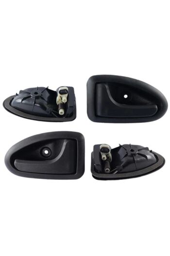 Vts Körük Clio 2 Hb Door Inner Opening Handle - Black Set of 4 Complete Set