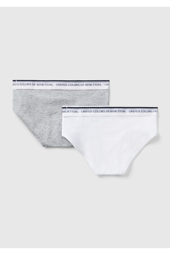 United Colors of Benetton Boy's Gray Beli Logo Printed Solid Color 2-Piece Slip Set