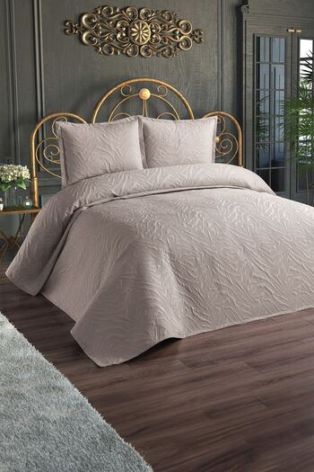 Faiend Ultrasonic Quilted Double Bedspread and Pillowcases (Waist Color)