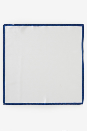 ALTINYILDIZ CLASSICS Men's White-Navy Blue Handkerchief