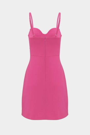 Açelya Okcu Strappy Mini Women's Dress - Premium Rose Detailed