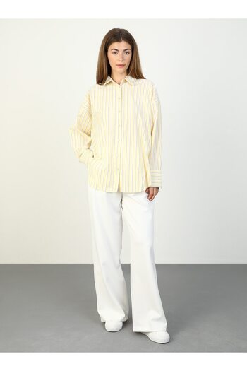 Benin Yellow Oversize Cotton Shirt - Benin