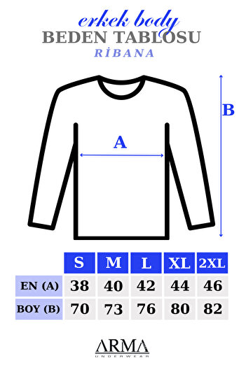 Arma Yıldız Men's White V-neck Long Sleeve T-shirt - Undershirt 100% Cotton, 2 Pieces