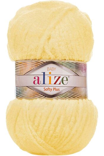 Alize Κωδικός χρώματος Softy Plus Hand Knitting Yarn: 13-κίτρινο
