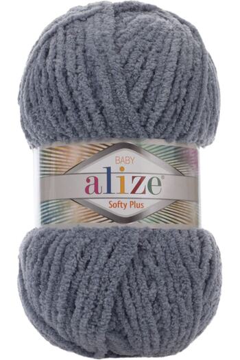 Alize Κωδικός χρώματος Softy Plus Hand Knitting Yarn: 87-ασημί γκρι