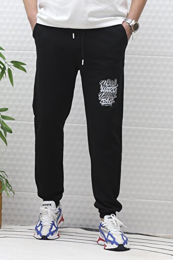 WAFRA Men's Summer Sweatpants - Work-hard Printed Combed Cotton
