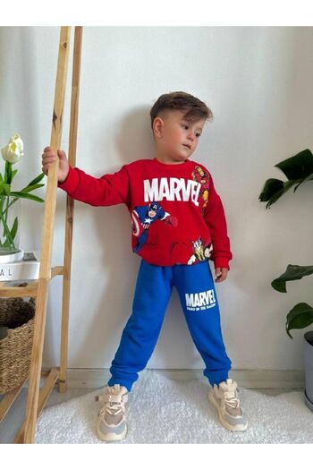 CANDA Boy's Marvel Character Printed Long Sleeve Set