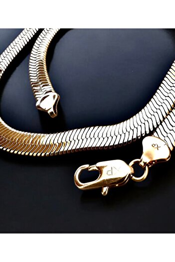 neslyaccessories Vip Seri 18K Altın Kaplama İtalyan Ezme Kolye