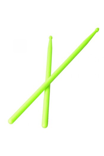OPUS 5A Model Plastic Drum and Snare Drum Sticks -1 Pair-Phosphor Green Color