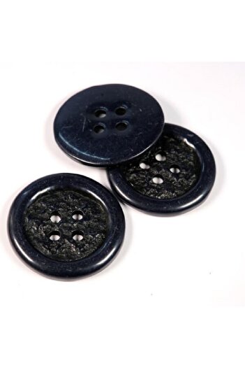 Klinkshop Black Four-Hole Overcoat and Coat Button