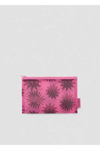 MANGO Woman Cosmetic Bag Transparent with Pattern