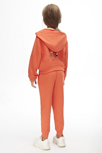 nk kids Orange Girl's Tracksuit Set - 17502