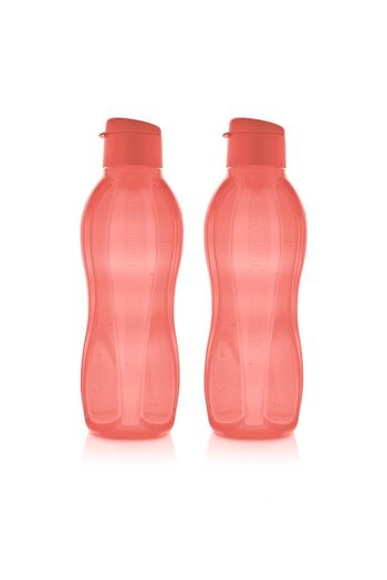 Tupperware Eco+ Water Bottle Easy Lid 1L Watermelon Pink 2 Pack