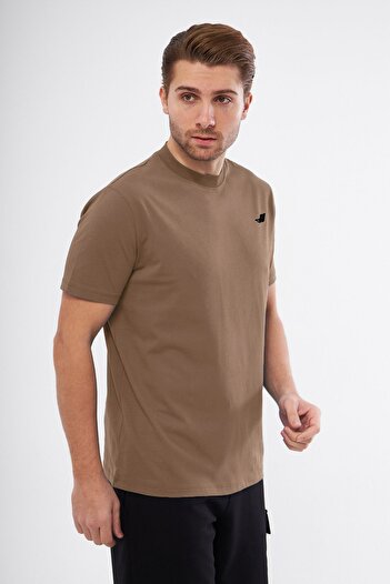 CrazyShopping Ανδρικό T-shirt Crew Neck - Βαμβακερό μπλουζάκι με λογότυπο
