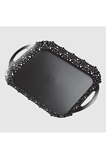 Galaxy Black Lacy Acrylic Tea Coffee Tray