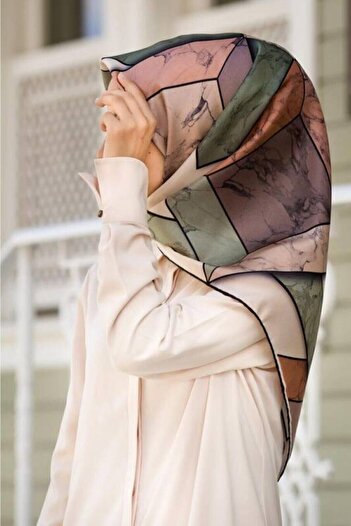 Vissona Copper Khaki Women's Twill Silk Scarf