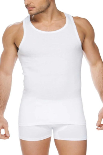 MYS GRUP TEKSTİL Men's 6-piece White-grey Cotton Combed Athlete Set /24001 Güryildiz