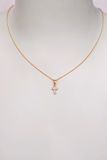 Mu Minamu Mini Cross Kolye Minimal Haç Kolye