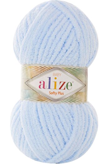 Alize Κωδικός χρώματος Softy Plus Hand Knitting Yarn: 183-ανοιχτό μπλε