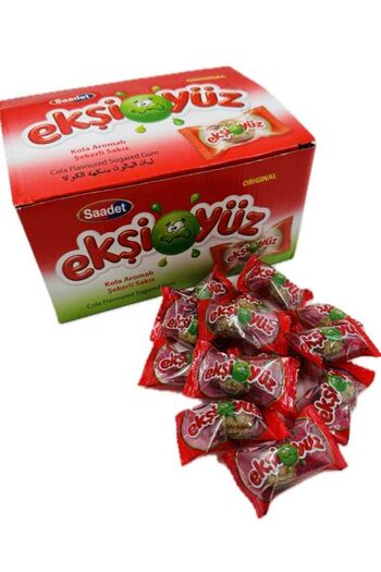 SAADET Ekşiyüz kola aromalı şekerli sakız 25 adet tekli sakız