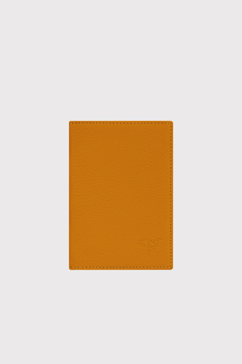 Garbalia Passcase Unisex Mustard Yellow - Genuine Leather, Passport Case with Card Holder Compartment