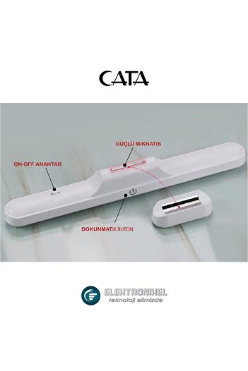 Cata Şarjlı Mıknatıslı Dokunmatik Renk Ve Parlaklık Ayarlı Led Aplik Martı Ct-5249