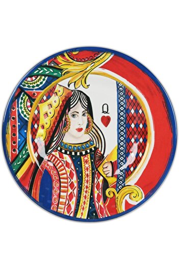 Baci Milano Regina Kırmızı Mavi Melamin Kahvaltı Tabağı 21,5 Cm