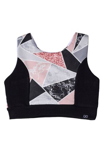 Colorinas Sanya Marble Marble Patterned Girl's Crop Sports Tank Top