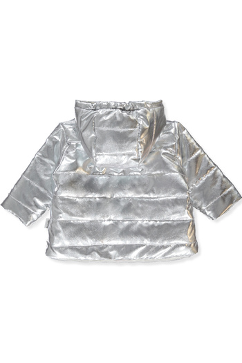 Bebetto Silver Color Foil Fiber Hooded Coat - Reflective K4650