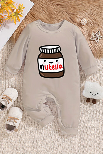 ADABEBEK Nutella Patterned Jumpsuit - 10061 Model