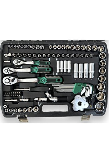 Newstar Tam Profesiyonel Germany 72 Diş Eğik Cırcır 121 Parça Lokma Takımı Oto Tamirci Tam Set 1/2-3/8-1/4