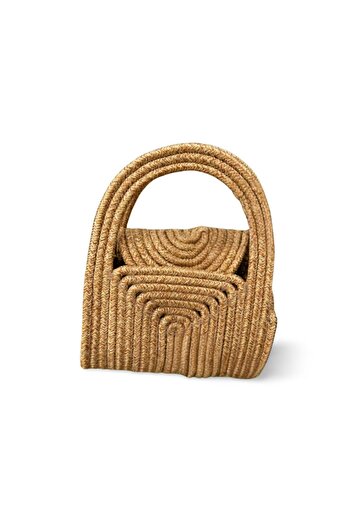 CARPELLA HOME Mini Jute Casual Handbag - Women's Portfolio, Gift Idea for Special Occasions