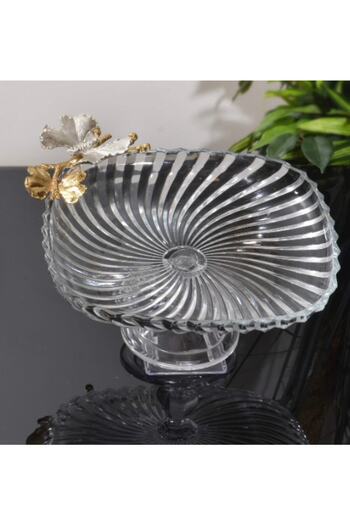 Santara Elegance Metal Double Butterfly Footed Square Presentation Holder
