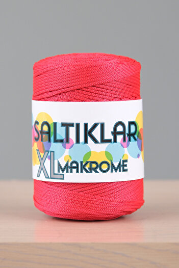 SALTIKLAR Premium Polyester Macrame - 200Gram 4mm Red-100