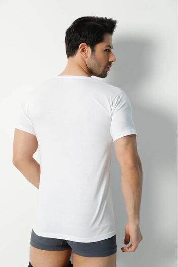 Saran Men's Undershirt Athlete 3006 - 100% Cotton, Crew Neck, 3 Pieces
