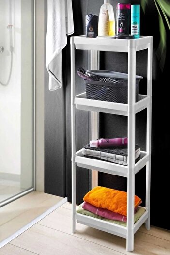 Bayev Set of 2 - 3-section Vesken, 2-tier Venice Shelving Unit, Bathroom Shelving Unit and Shampoo Rack Towel Holder